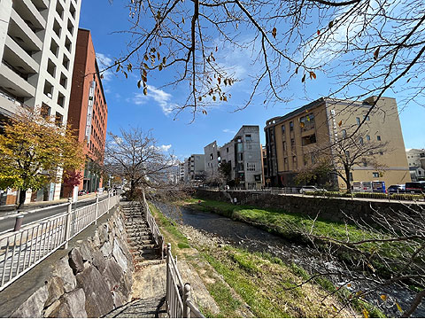 現地土地写真　女鳥羽川