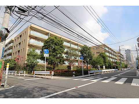 現地外観写真　4棟構造となっており当該お部屋は南棟です。