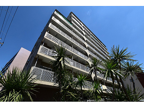 現地外観写真 総戸数90戸 10階建てのマンションです