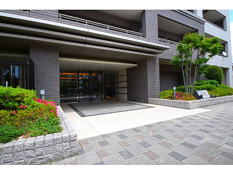 エントランス 植栽が配置されたエントランス