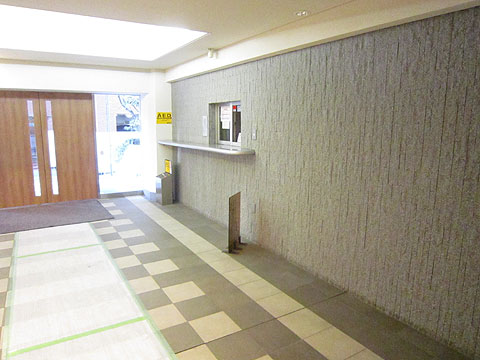 その他共用部　壁一面を石貼にしたエントランスロビー