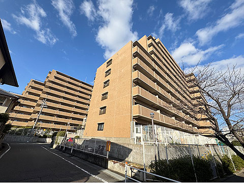 現地外観写真 奥が壱番館、手前が弐番館