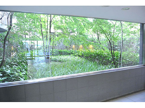 その他共用部 エントランスホールから見える坪庭