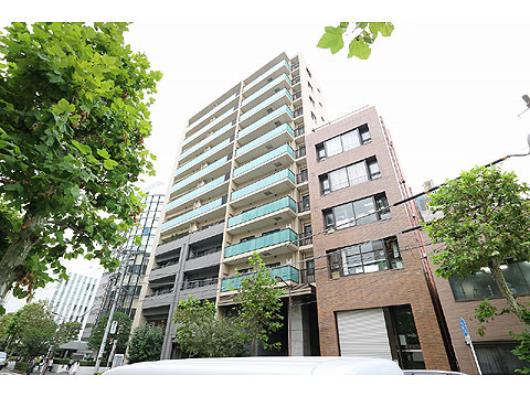 現地外観写真 マリオンを軸としてその左右で表情を変えるデザイ