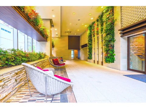 駐車場 休憩スペースを設けております