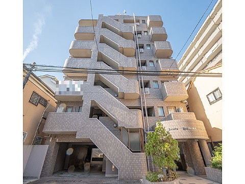 現地外観写真　ブラウンタイル貼りの現地外観