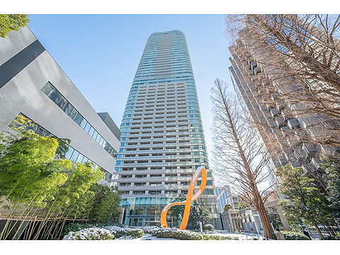 現地外観写真 森ビル(株)旧分譲、(株)大林組施工 制振構造