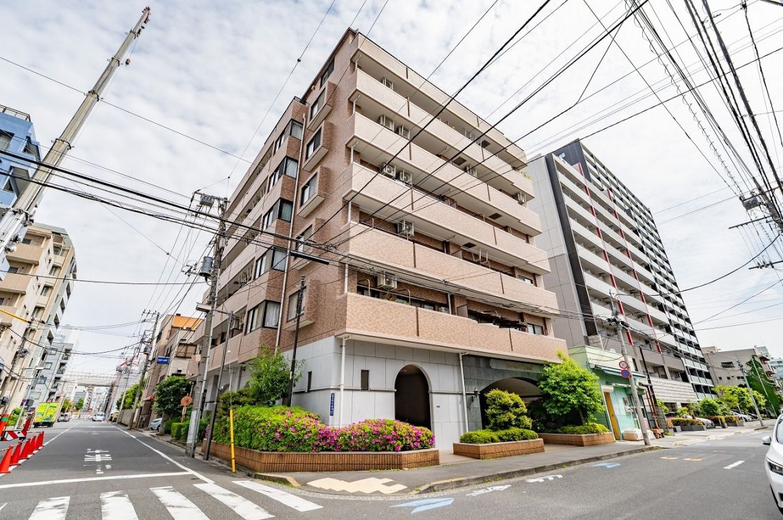 ライオンズマンション新大橋現地外観写真