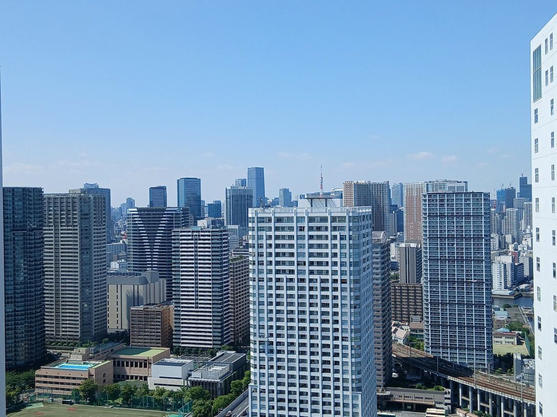 ワールドシティタワーズ現地からの眺望写真