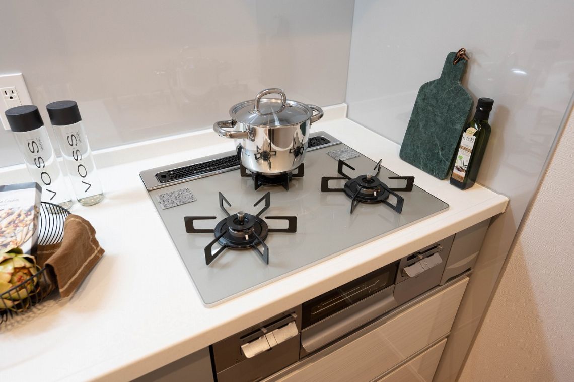 フレックスタワー横浜関内その他設備：キッチンのガス台