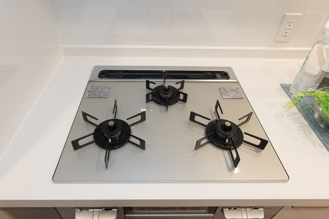 ライオンズマンション岐阜シティその他設備：ガラストップガスコンロ