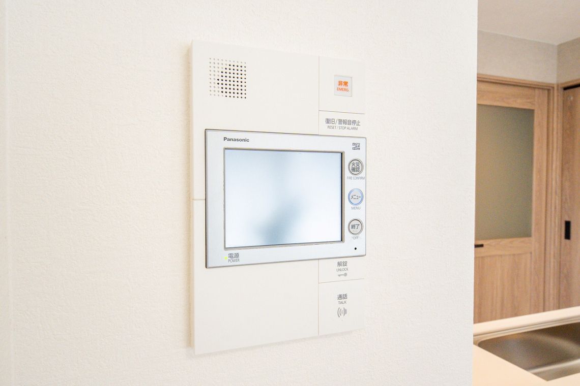 ライオンズマンション新梅田第２防犯設備：TVモニター付インターホン